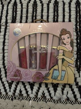 Disney Princess Lip Gloss Set - Pink, Red & Gold Accents
